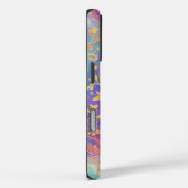 Modern Abstract Glitter Floral Monogram Design Case-Mate iPhoneケース (裏面 / 右)