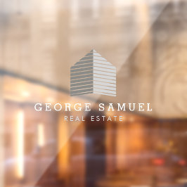 Modern Abstract Home Logo Realtor ウィンドウサイン