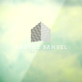Modern Abstract Home Logo Realtor ウィンドウサイン (シート3)