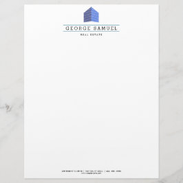 Modern Abstract Home Logo Realtor  レターヘッド