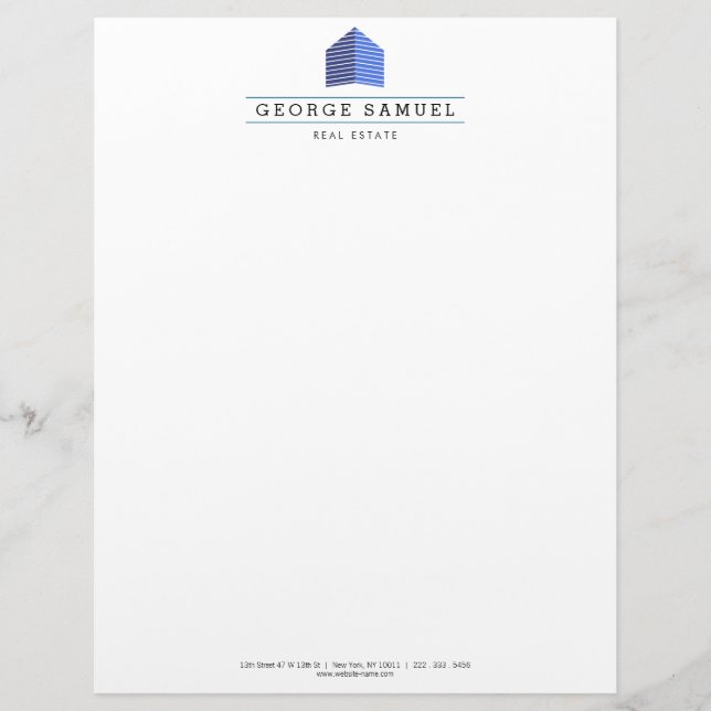 Modern Abstract Home Logo Realtor  レターヘッド (正面)