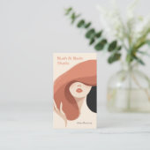 Modern abstract Illustration Hairstylist Salon 名刺 (スタンド正面)