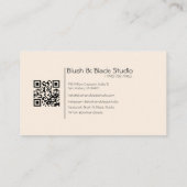 Modern abstract Illustration Hairstylist Salon 名刺 (裏面)