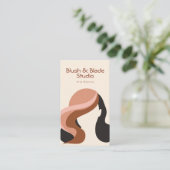 Modern abstract Illustration Hairstylist Salon 名刺 (スタンド正面)