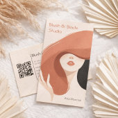 Modern abstract Illustration Hairstylist Salon 名刺