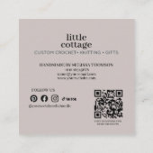 Modern Abstract Knitting Crochet Yarn Handmade  スクエア名刺 (裏面)