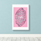 Modern Abstract Labyrinth Canvas キャンバスプリント (インサイチュ (ウッドフロア))