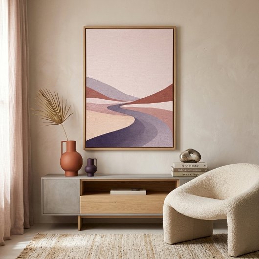 Modern Abstract Landscape Wall Art for Living Room ポスター