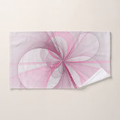 Modern Abstract Light Pink Gray Fractal Design バスタオルセット (ハンドタオル)