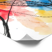 Modern Abstract Line Art Wall Prints ポスター (角)