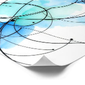 Modern Abstract Line Art Wall Prints Set of 3 ポスター (角)