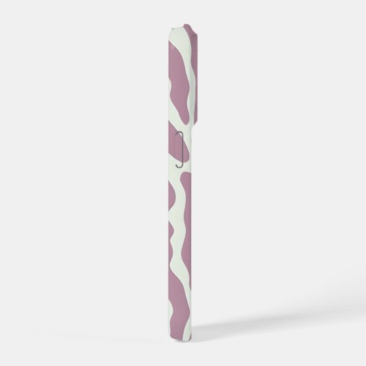 Modern Abstract Lines Pattern couple photo gift  iPhoneケース (右側面)