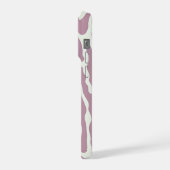 Modern Abstract Lines Pattern couple photo gift  iPhoneケース (左側面)