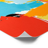 Modern Abstract Minimal Line Art Poster ポスター (角)