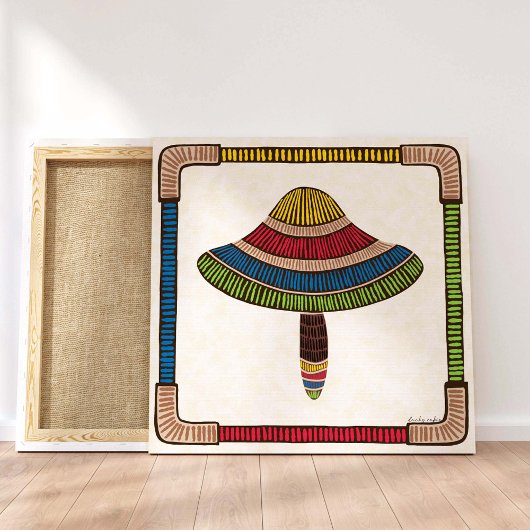 Modern Abstract Mushroom キャンバスプリント