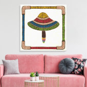 Modern Abstract Mushroom キャンバスプリント (インサイチュ (リビング))