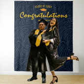 Modern Abstract Navy Pattern | Photo Backdrop タペストリー