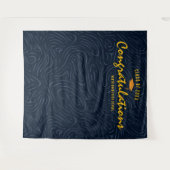 Modern Abstract Navy Pattern | Photo Backdrop タペストリー (正面(横))