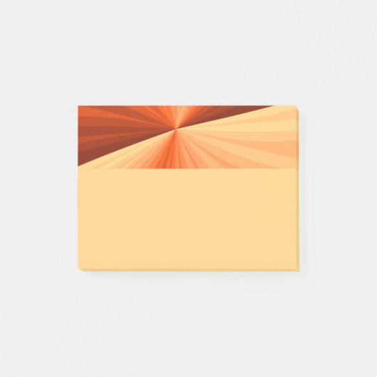 Modern Abstract Orange Red Vanilla Graphic Fractal ポストイット (正面)