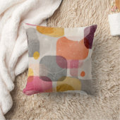 Modern Abstract Organic Shapes Throw Pillow – Eart クッション (ブランケット)