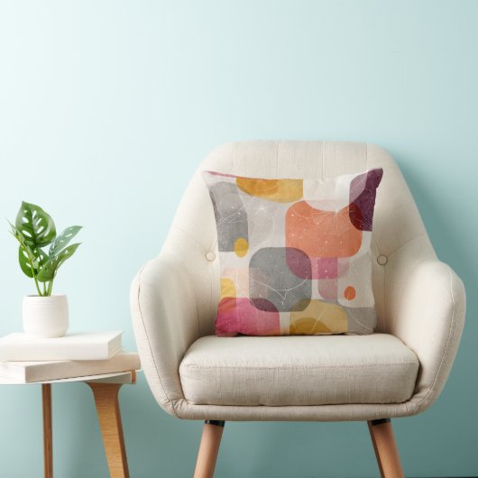 Modern Abstract Organic Shapes Throw Pillow – Eart クッション (椅子)