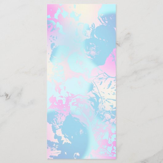 Modern Abstract Pastel Wedding メニュー (裏面)