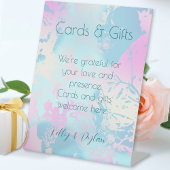 Modern Abstract Pastel Wedding Cards and Gifts 台座サイン