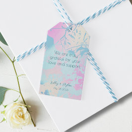  Modern Abstract Pastel Wedding Thank You Favor ギフトタグ