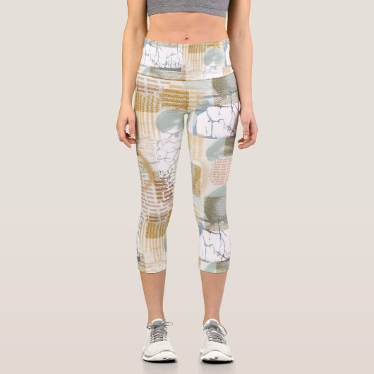 Modern Abstract Pattern カプリレギンス (正面)