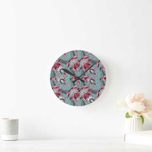 Modern abstract pattern 1186 - Wall Clock ラウンド壁時計 (ホーム)