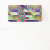 Modern Abstract Pattern Birthday Celebration 横断幕 (インサイチュ)