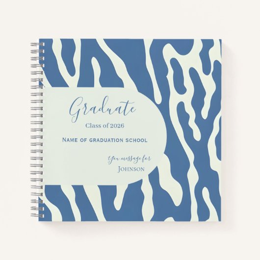 Modern abstract Pattern Graduation guest book ノートブック (正面)