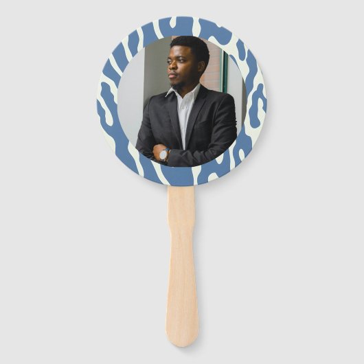 Modern abstract Pattern Photo Graduation  ハンドファン (正面)