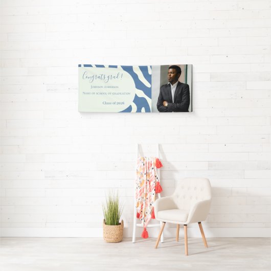 Modern abstract Pattern Photo Graduation 横断幕 (インサイチュ)