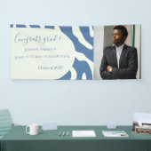 Modern abstract Pattern Photo Graduation 横断幕 (トレードショー)