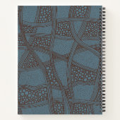 Modern Abstract Pattern script Custom Name ノートブック (裏面)