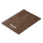 Modern Abstract Pattern script Custom Name ノートブック (左側)