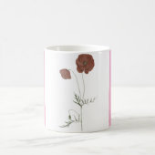 Modern Abstract Pink and White Personalized Coffee コーヒーマグカップ (中央)