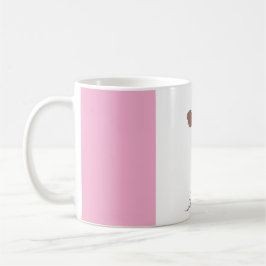 Modern Abstract Pink and White Personalized Coffee コーヒーマグカップ