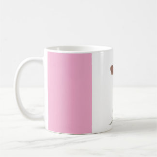 Modern Abstract Pink and White Personalized Coffee コーヒーマグカップ