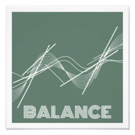 Modern Abstract Poster – Minimal Green Wall Art  フォトプリント