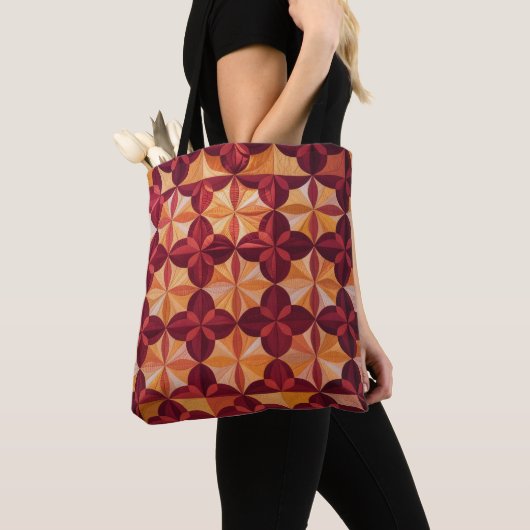 Modern Abstract Quilt,Crossbody Bags Interlocking トートバッグ (クローズアップ)