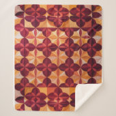 Modern Abstract Quilt, Fleece Blanket Interlocking シェルパブランケット (正面)