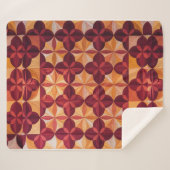 Modern Abstract Quilt, Fleece Blanket Interlocking シェルパブランケット (正面(横))
