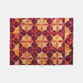Modern Abstract Quilt, Fleece Blanket Interlocking フリースブランケット (正面(横))