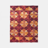 Modern Abstract Quilt, Fleece Blanket Interlocking フリースブランケット (正面)