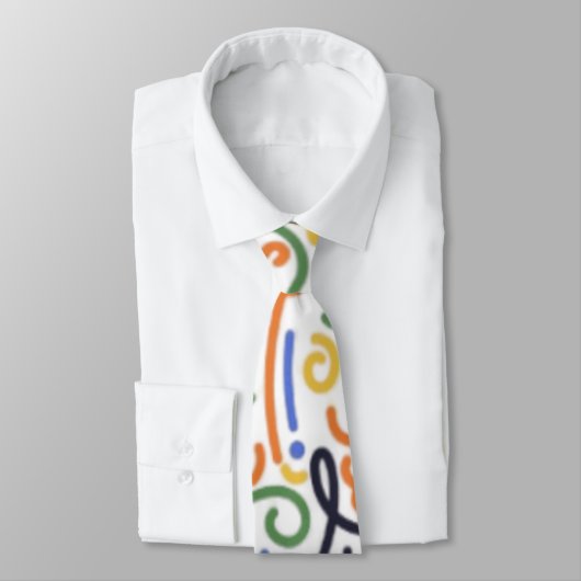 Modern Abstract Scribble Tie - Colorful Artistic  ネクタイ (タイ)