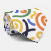 Modern Abstract Scribble Tie - Colorful Artistic  ネクタイ (ロール)