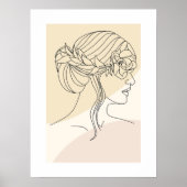 Modern Abstract Shapes Wall Art ポスター (正面)