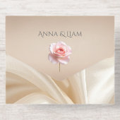 Modern Abstract Silk Wedding Invitation オールインワン招待状 (背面)